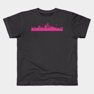 Leipzig skyline pink Kids T-Shirt